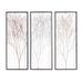 Juniper + Ivory Set of 3 12 In. x 32 In. Modern Floral Wall Decor Black Metal - Juniper + Ivory 95266