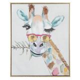 Juniper + Ivory 21 In. x 17 In. Eclectic Giraffe Wall Art Multi Colored Canvas - Juniper + Ivory 87795