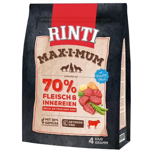 2 x 4kg Max-i-mum Rind RINTI getreidefreies Hundefutter trocken
