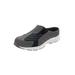 Extra Wide Width Men's Land-to-Sea Slides by KingSize in Grey Midnight Teal (Size 10 1/2 EW)