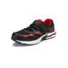 Wide Width Men's KingSize No-Tie Sneakers by KingSize in Jet Black Blaze Red (Size 11 1/2 W)