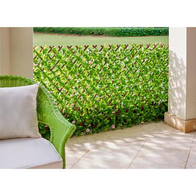 Cherry Blossom Privacy Screen by BrylaneHome in Green Fence