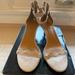 J. Crew Shoes | J.Crew Strappy Scalloped Kitten Heels | Color: Tan | Size: 9