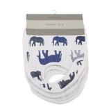 In the Wild Elephant Cotton Muslin Snap Bibs 3PK - Newcastle Classics 696