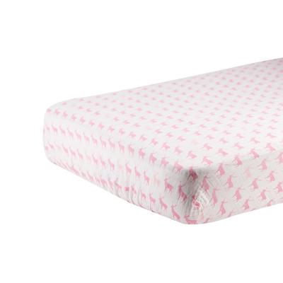 Pink Deer Cotton Muslin Crib Sheet - Newcastle Classics 720