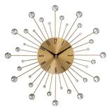 Juniper + Ivory 15 In. x 15 In. Glam Wall Clock Gold Metal - Juniper + Ivory 85515