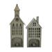 Juniper + Ivory Set of 2 13 In., 18 In. Farmhouse Candle Holder Grey Metal - Juniper + Ivory 37875