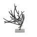 Juniper + Ivory 24 In. x 17 In. Contemporary Sculpture Grey Metal Abstract - Juniper + Ivory 59481