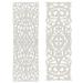 Juniper + Ivory Set of 2 16 In. x 48 In. Farmhouse Abstract Wall Decor White Mango Wood - Juniper + Ivory 31886