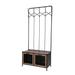 Juniper + Ivory 71 In. x 31 In. Industrial Coat Rack Black Metal and Wood - Juniper + Ivory 42977