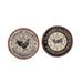 Juniper + Ivory Set of 2 16 In. Farmhouse Wall Clock Black Metal - Juniper + Ivory 52592