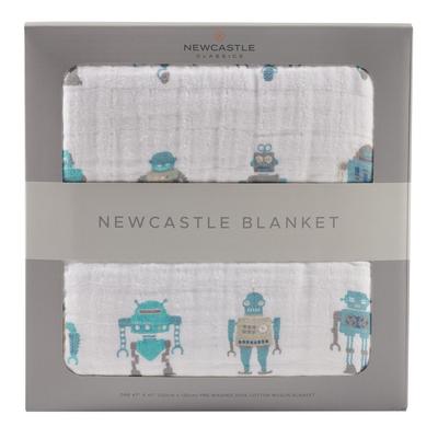 Robots Cotton Muslin Newcastle Blanket - Newcastle Classics 427