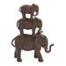 Juniper + Ivory 14 In. x 10 In. Eclectic Sculpture Brown Polystone Elephant - Juniper + Ivory 44726