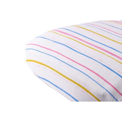 Watercolor Stripe Cotton Muslin Crib Sheet - Newcastle Classics 604