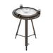 Juniper + Ivory 24 In. x 19 In. Industrial Accent Table Black Metal - Juniper + Ivory 55959