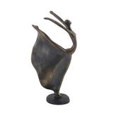 Juniper + Ivory 13 In. x 7 In. Traditional Sculpture Brass Polystone Dancer - Juniper + Ivory 58356
