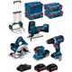 Bosch - Kit 18V BK403 (gst 18 v-li s+gks 18 v-li+gss 18V-10+GSR 18V-60 c+ 2x4,0Ah + GAL18V-40 +