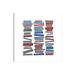 East Urban Home Books Colourful by Orara Studio - Wrapped Canvas Gallery-Wrapped Canvas Giclée Canvas in Blue/Gray | 18 H x 18 W x 0.75 D in | Wayfair