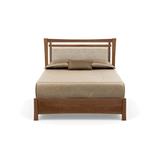 Copeland Furniture Monterey Solid Wood Bed Wood and /Upholstered/Polyester/Genuine Leather in Brown | 58.25 W x 80 D in | Wayfair