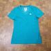 Adidas Tops | Adidas Climalite Tee Small V Neck Teal Heathered | Color: Blue | Size: S