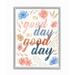 Stupell Industries Encouraging Good Day for Good Day Quote Spring Floral by Daphne Polselli - Print Wood in Brown | 14 H x 11 W x 1.5 D in | Wayfair