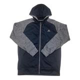 Adidas Jackets & Coats | Adidas Jacket Men’s Full Zip Hooded Blue Grey Sz L | Color: Blue/Gray | Size: L