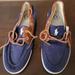 Polo By Ralph Lauren Shoes | Mens Polo Canvas Boatshoes Size 8 1/2 | Color: Blue/Brown | Size: 8.5