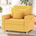 Accent Chair - Mercury Row® Heckman 40" Upholstered Accent Chair in Yellow | 35 H x 40 W x 36 D in | Wayfair 73F65DB3EE3A4A3E848620EC5F7CE469