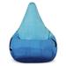 Trule American Furniture Alliance Adult Round Chandelier Bean Bag Chair Polyester/Scratch/Tear Resistant in Blue | Wayfair