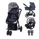 Cosatto Giggle 2 in 1 Travel System, Pram, Pushchair & Bay Car Seat - Birth to 18kg, Lightweight Compact Fold, Coverts from Pram to Pushchair & Free Raincover (Lunaria)