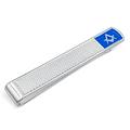 The Masonic Collection - Freemasons Sterling Silver Tie slide - Square&Compass Design - Made With Silver & Hallmark 925 - With Diamond Cut Pattern - A Masonic Gift For Freemason Men - In Gift Box