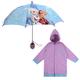 Disney Girls' Assorted Characters Slicker and Umbrella Rainwear Set, Frozen Light Purple, 6-7 Years