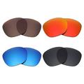 Mryok 4 Pair Polarized Replacement Lenses for Oakley Garage Rock Sunglass - Stealth Black/Fire Red/Ice Blue/Bronze Brown