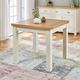 The Furniture Market Cotswold Cream Square Flip Top Dining Table - Extending 85cm to 170cm