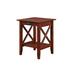 Gracie Oaks Solid Wood End Table w/ Storage & Built-In Outlets Wood in Brown | 29.38 H x 24 W x 24 D in | Wayfair AB1983893C7E450B9AEC2E5E7E1E2BF3