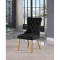 Rosdorf Park Rosado Tufted Velvet Side Chair Upholstered/Velvet in Yellow | 39.5 H x 21.5 W x 27 D in | Wayfair 4A4DE28253024D8DB27503EE5F898FDB