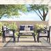 Winston Porter 4 Piece Rattan Sofa Seating Group w/ Cushions Synthetic Wicker/All - Weather Wicker/Wicker/Rattan in Gray | Outdoor Furniture | Wayfair