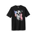 Men's Big & Tall Americana Screen Tee by Liberty Blues in American Flag Skull (Size 6XL)