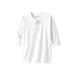 Plus Size Women's Gauze Lace-Up Shirt by KS Island in White (Size 4XL)