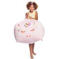 Zoomie Kids Cozy Animal Small Classic Bean Bag Polyester/Scratch/Tear Resistant in Pink/Indigo | 19 H x 24 W x 24 D in | Wayfair