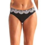 Plus Size Women's Hipster Swim Brief by Swimsuits For All in Black White Lace Print (Size 14)