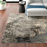 White 0.5 in Area Rug - Etta Avenue™ Elinor Abstract Gray/Ivory Area Rug Polyester | 0.5 D in | Wayfair 7EC7A5AE499E4F1AAE11839986A3B7F3