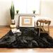 Black 72 x 2.5 in Area Rug - Etta Avenue™ Dominick Faux Fur Shag Fluffy Area Rug Faux Fur | 72 W x 2.5 D in | Wayfair