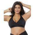Plus Size Women's Diva Halter Bikini Top by Swimsuits For All in Jet Black (Size 4)