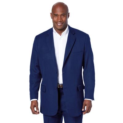 Men's Big & Tall KS Island™ Linen Blend Two-Button Suit Jacket by KS Island in Navy (Size 58)