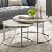 Willa Arlo™ Interiors Irene Round Marble Top Nesting Coffee Table w/ Metal Base Metal in Gray | 16.4 H x 31 W x 31 D in | Wayfair