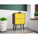 Corrigan Studio® Marcuz 2 - Drawer Nightstand Wood in Red/Yellow/Brown | 27.09 H x 17.71 W x 14.7 D in | Wayfair 29337314B2A74B46B8F7A5E1F7EF8756