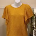 Madewell Tops | Madewell Texture & Thread Eyelet Top | Color: Yellow | Size: S