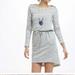 Anthropologie Dresses | Anthropologie High Low Long Sleeve Dress Xs | Color: Gray/White | Size: Xs