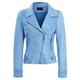 SS7 Womens Faux Suede Biker Jacket (Pale Blue, numeric_18)